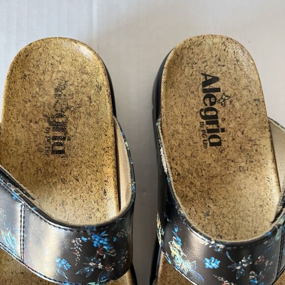 ALEGRIA RUBIE SANDALS VEGAN LEATHER DOUBLE ADJUSTABLE STRAPS SLIDES EU 39 US 9 - Picture 8 of 15